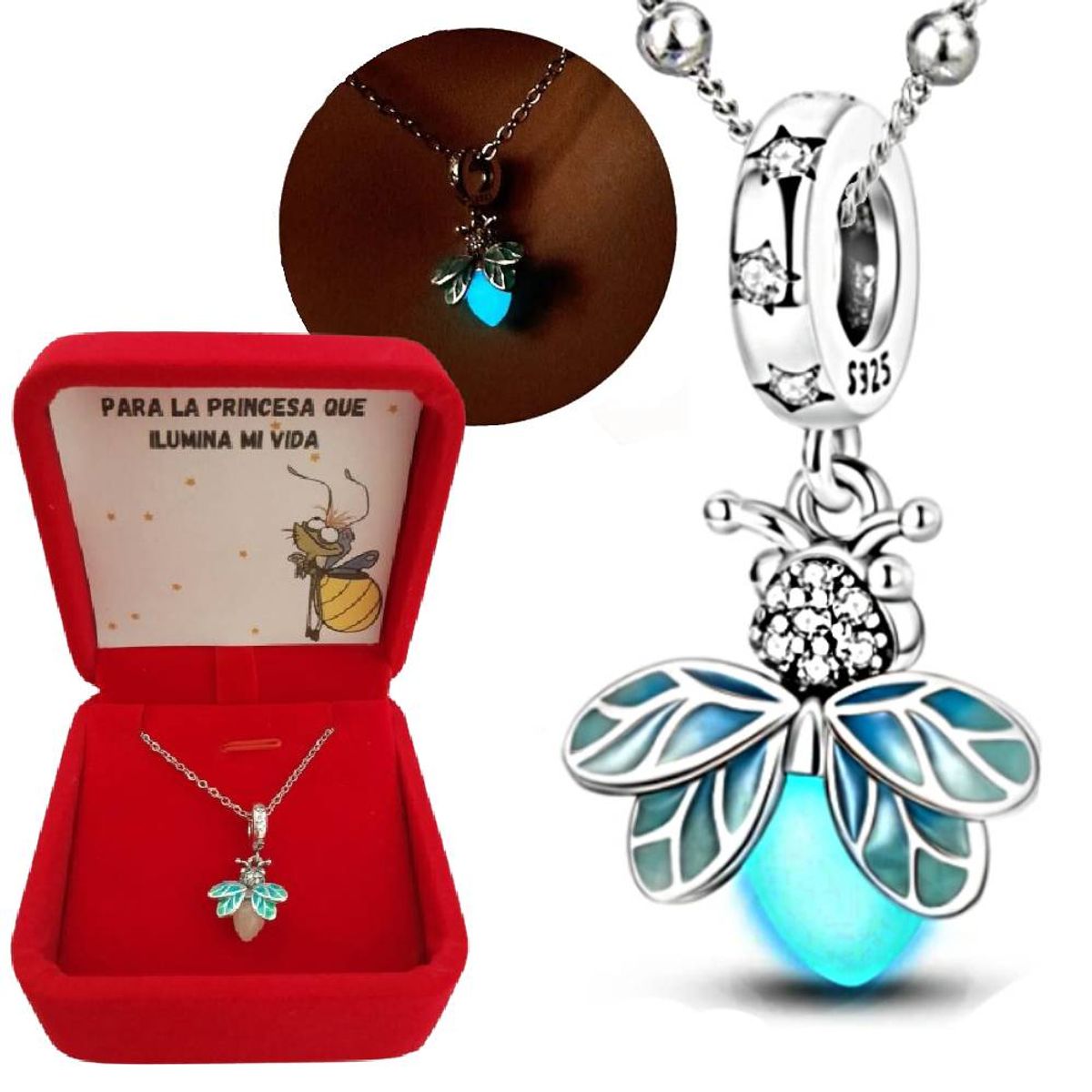 GENERICO - Collar Fluorecente  Luciernaga Evangeline