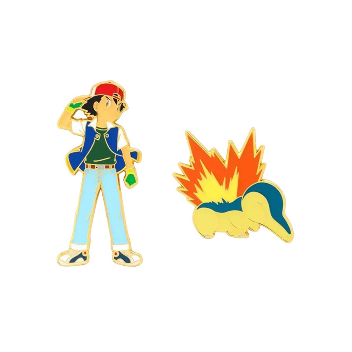 POKEMON - Pokemon Ash & Cyndaquil Enamel Pin Set