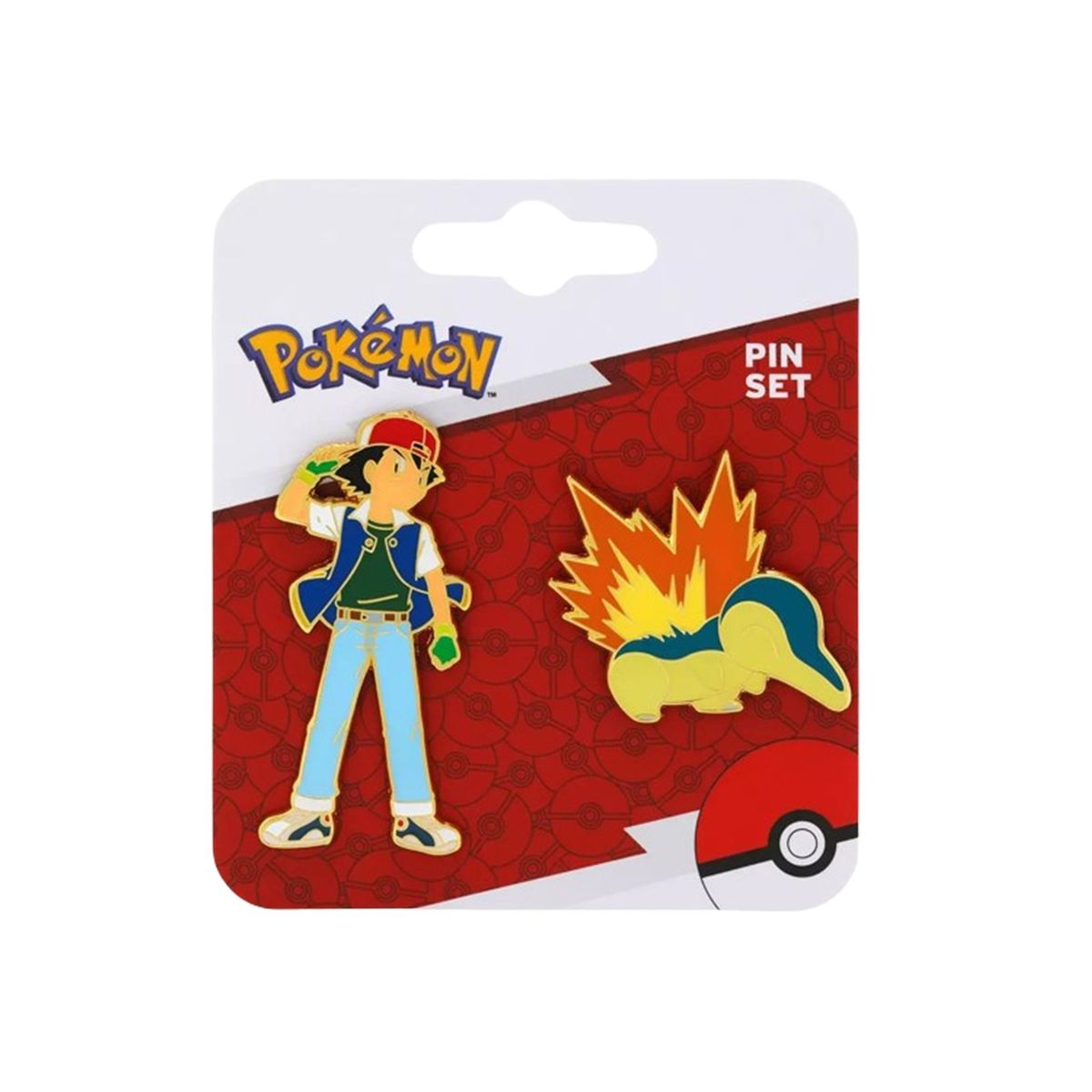 POKEMON - Pokemon Ash & Cyndaquil Enamel Pin Set