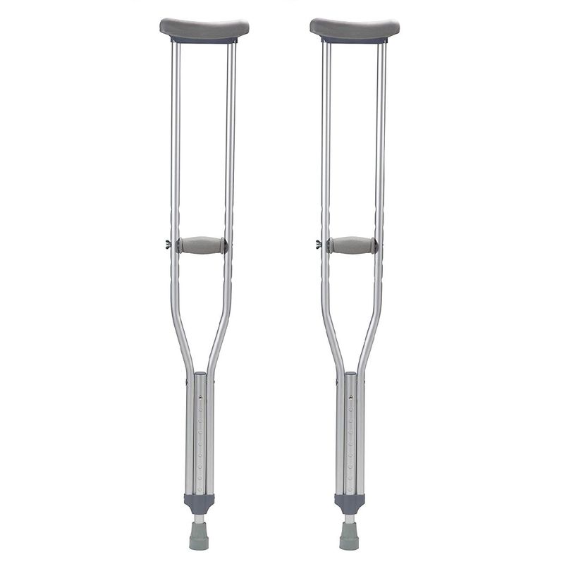 GENERICO - Muletas aluminio 1 par Gris Talla M