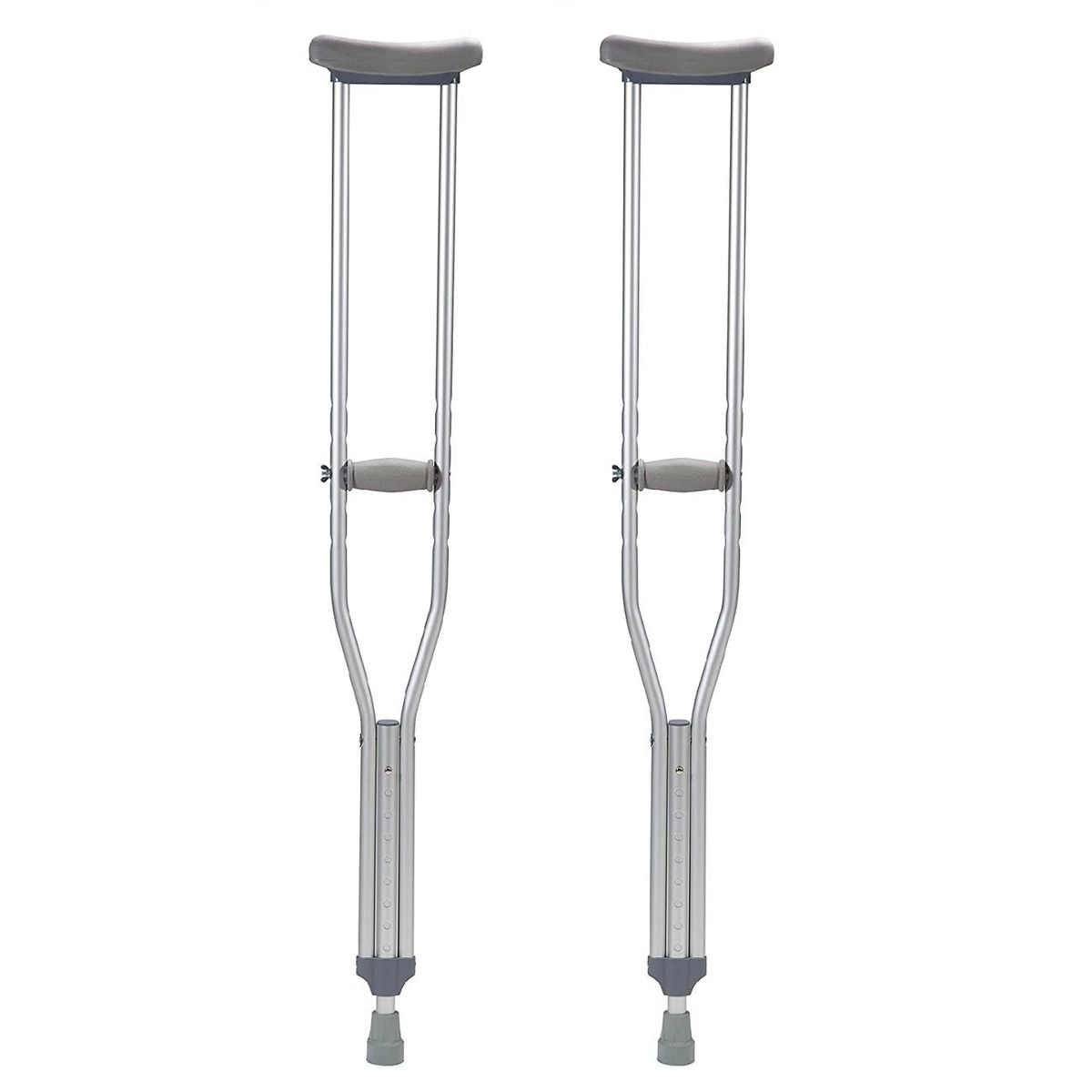 GENERICO - Muletas aluminio 1 par Gris Talla L