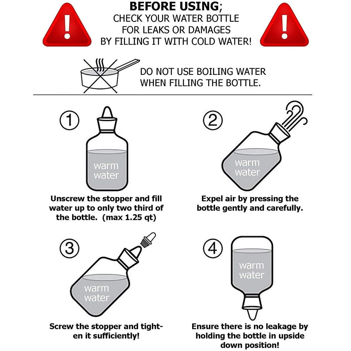 GENERICO - Bolsa agua caliente caucho con forro polar