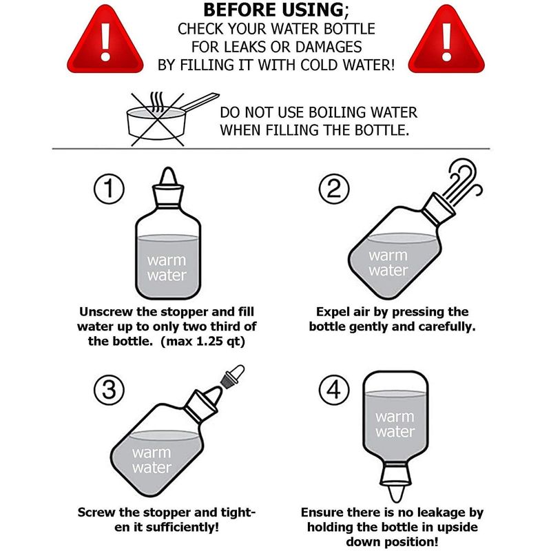 GENERICO - Bolsa agua caliente caucho con forro polar