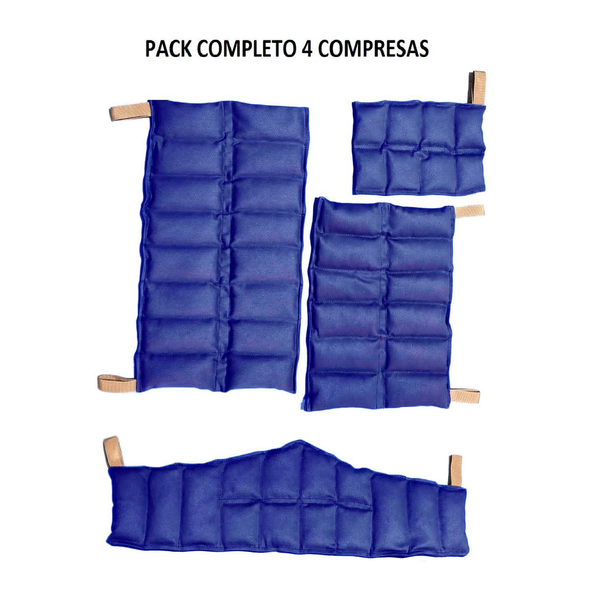 GENERICO - Compresas semillas terapia Azul Pack x 4 compresas