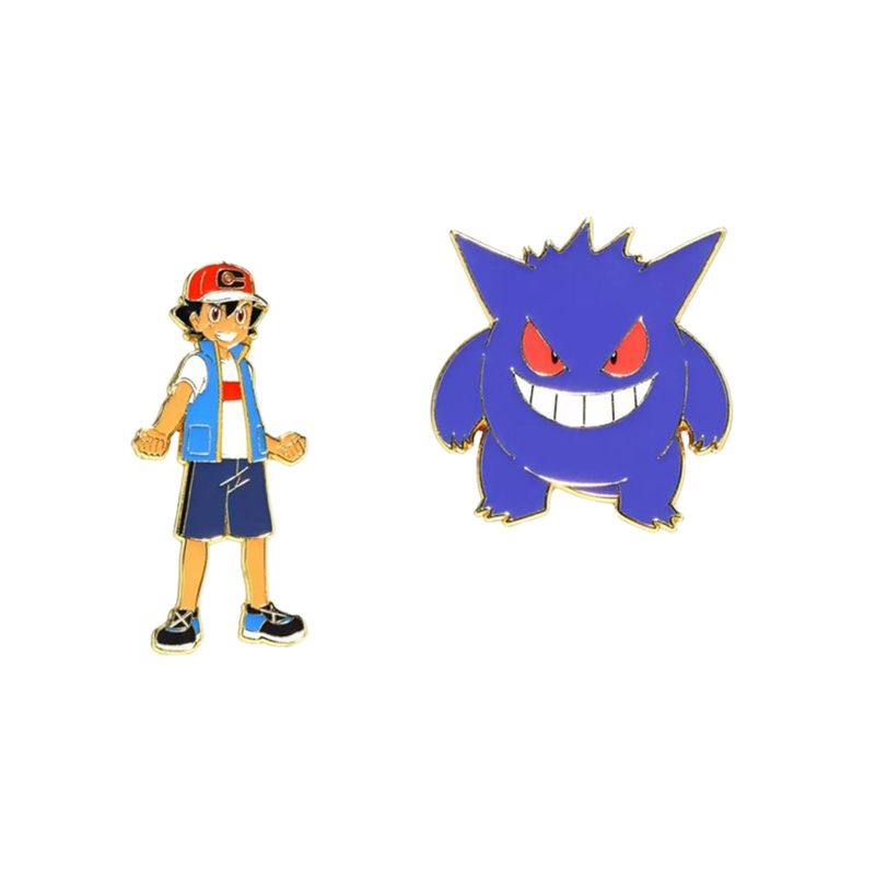 POKEMON - Pokemon Ash and Gengar Enamel Pin Set
