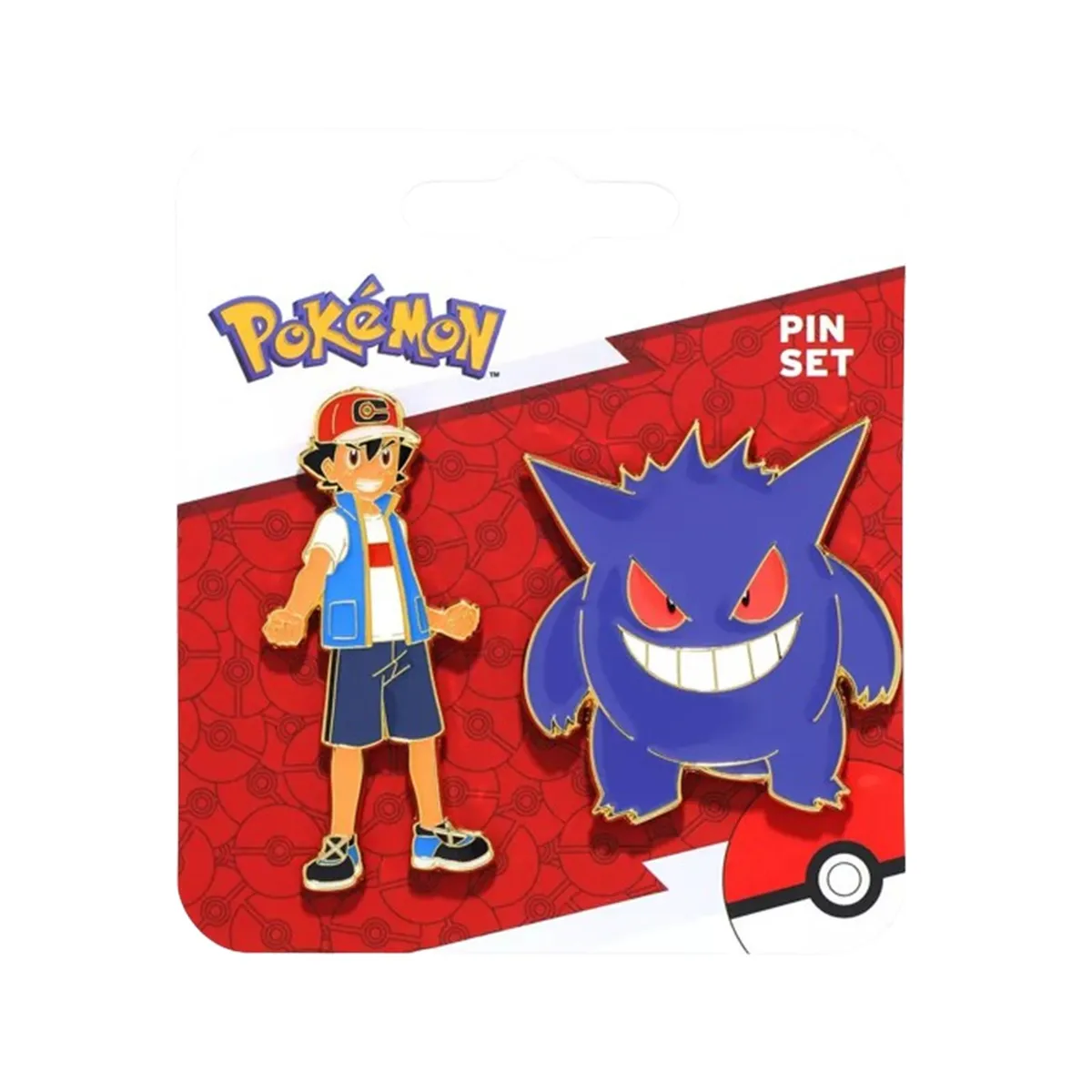 POKEMON - Pokemon Ash and Gengar Enamel Pin Set