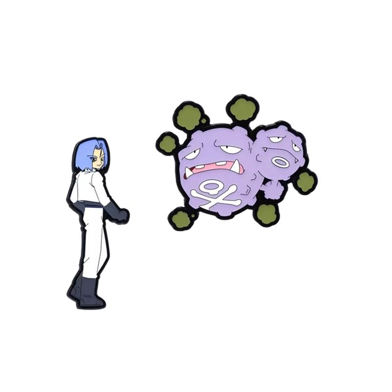 POKEMON - Pokemon Team Rocket James and Weezing Enamel Pin Set