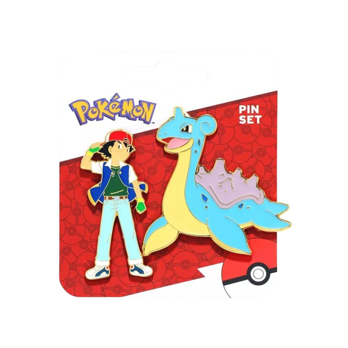 POKEMON - Pokemon Ash and Lapras Enamel Pin Set