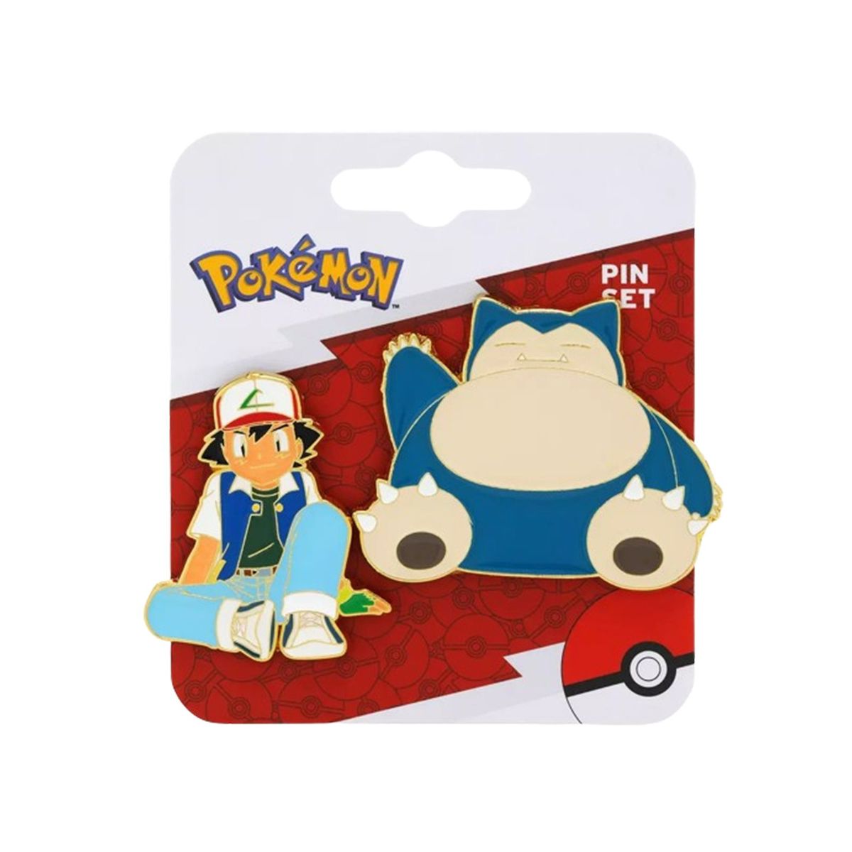 POKEMON - Pokemon Ash & Snorlax Enamel Pin Set