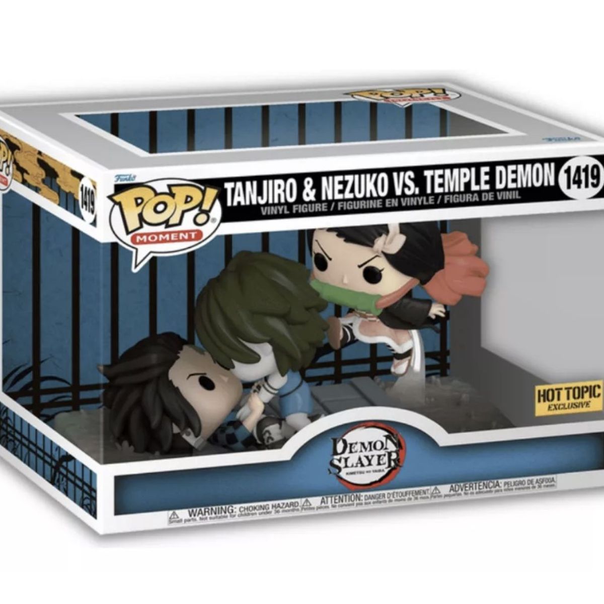 FUNKO - Tanjiro Y Nezuko Vs Temple Demon Funko Pop 1419 Demon Slayer