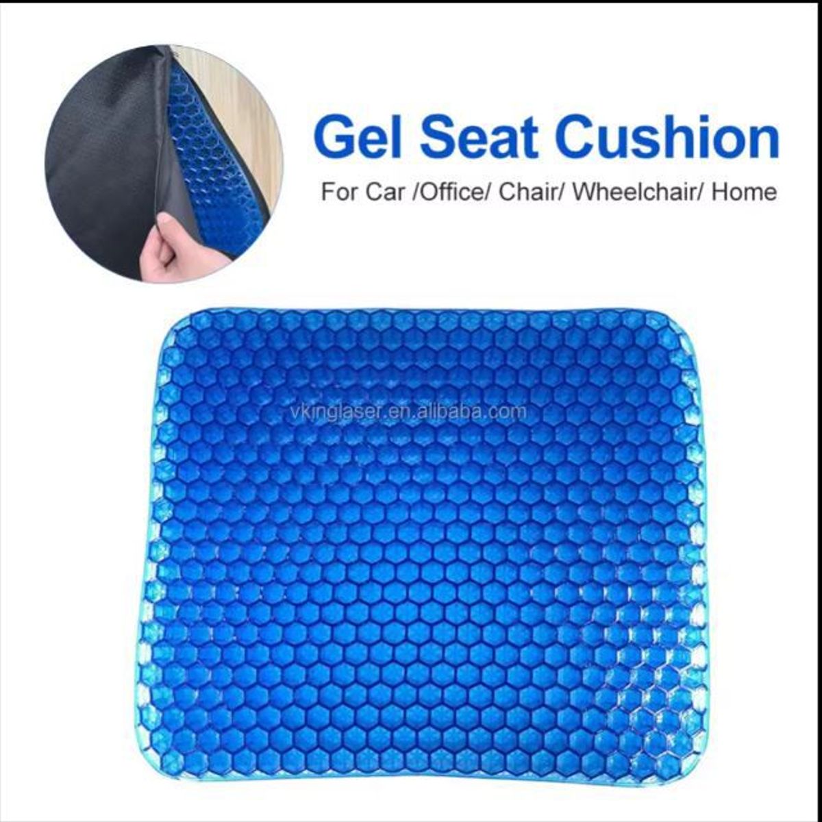 GENERICO - Cojin Gel de asiento con funda antideslizante