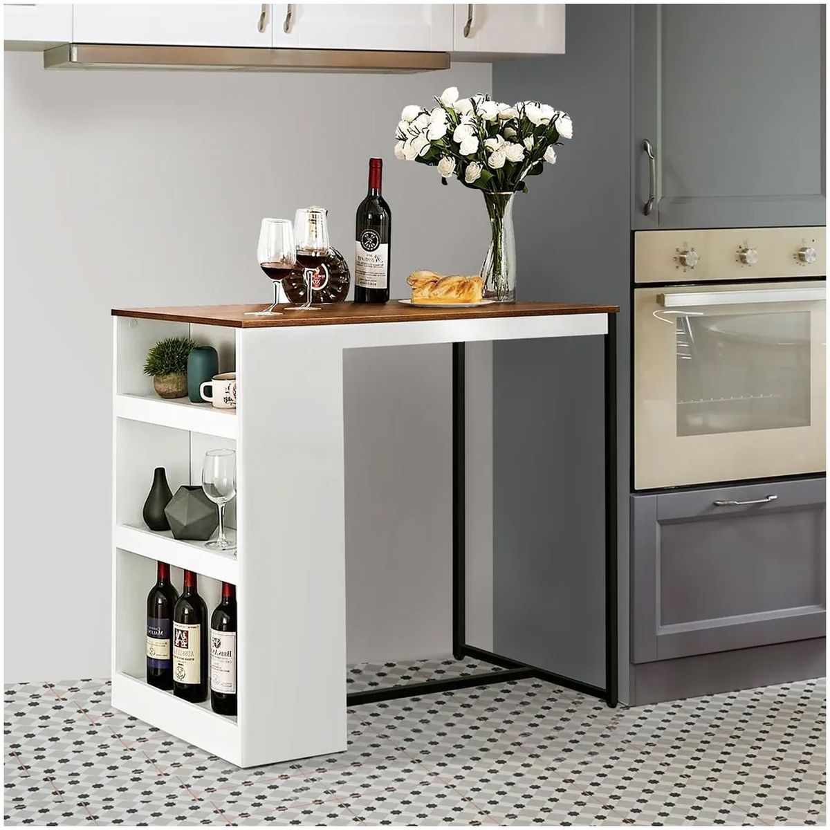 VENTITAS HOME - Desayunador Christiané Ventitas Home Blanco y Gales