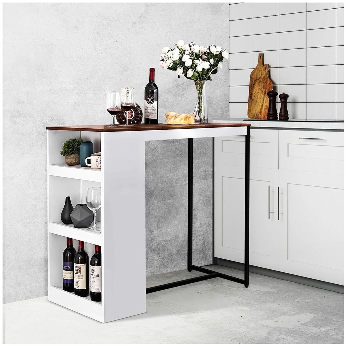 VENTITAS HOME - Desayunador Christiané Ventitas Home Blanco y Gales