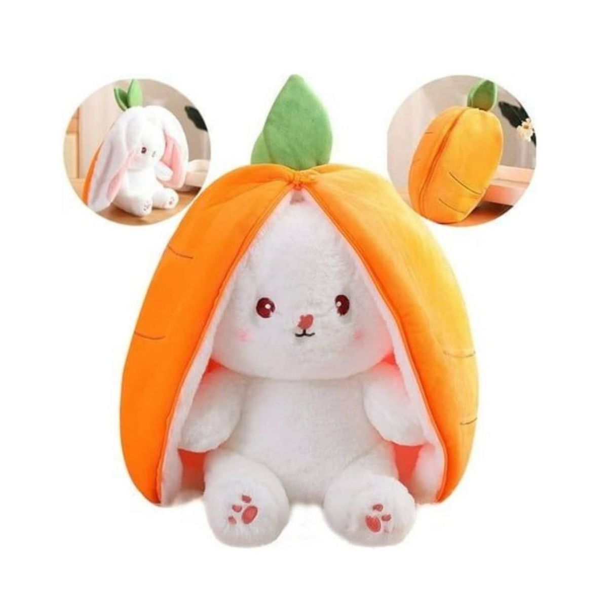 GENERICO - Peluche Conejo en Forma De Zanahoria Naranja 35CM