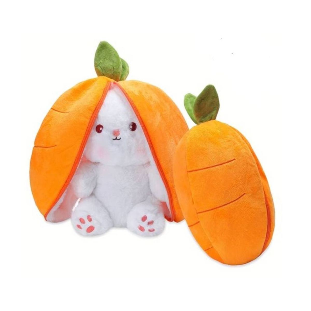 GENERICO - Peluche Conejo en Forma De Zanahoria Naranja 35CM