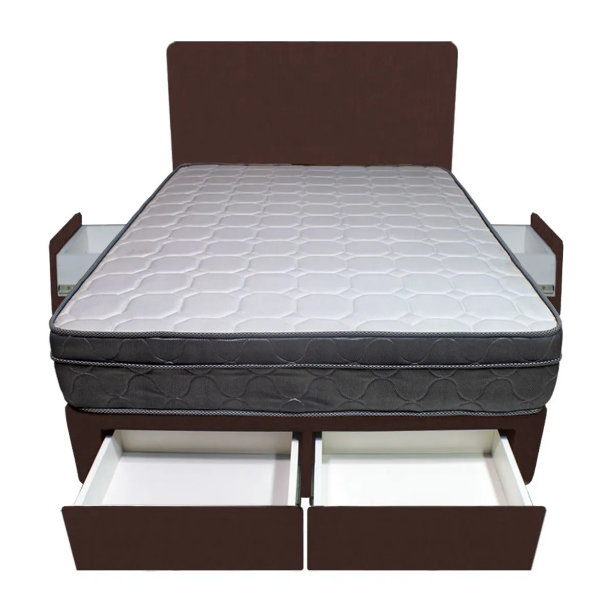 BARAKA HOME - Dormitorio Turin + 4 Cajones 2 Plz + Cabecera - Chocolate