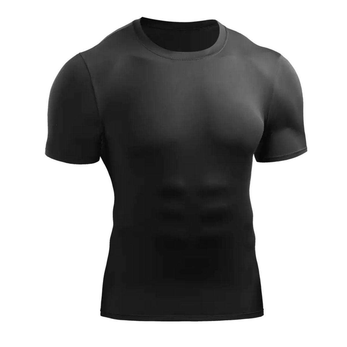 ALPHA GYM - Polo deportivo para hombres Camiseta licrada Gym Negro