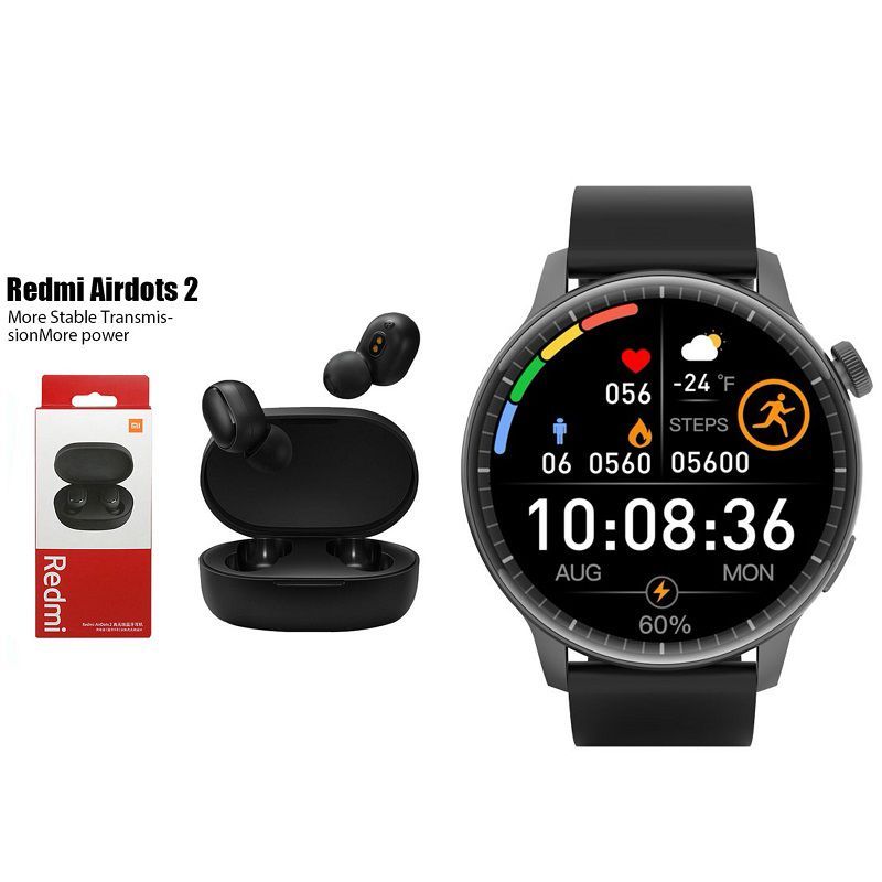 XIAOMI - G3 Pro Smartwatch+Xiaomi Redmi Airdots2 Audífonos In-Ear Bluetooth