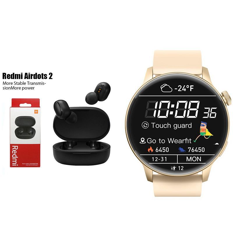 XIAOMI - G3 Pro Smartwatch+Xiaomi Redmi Airdots2 Audífonos In-Ear Bluetooth