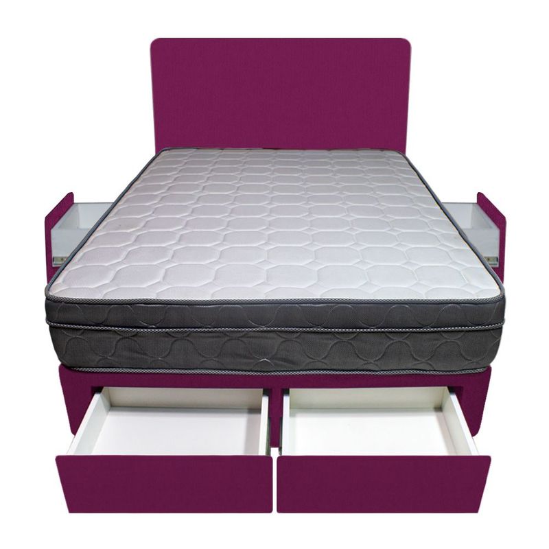 BARAKA HOME - Dormitorio Turin + 4 Cajones 2 Plz + Cabecera - Purpura