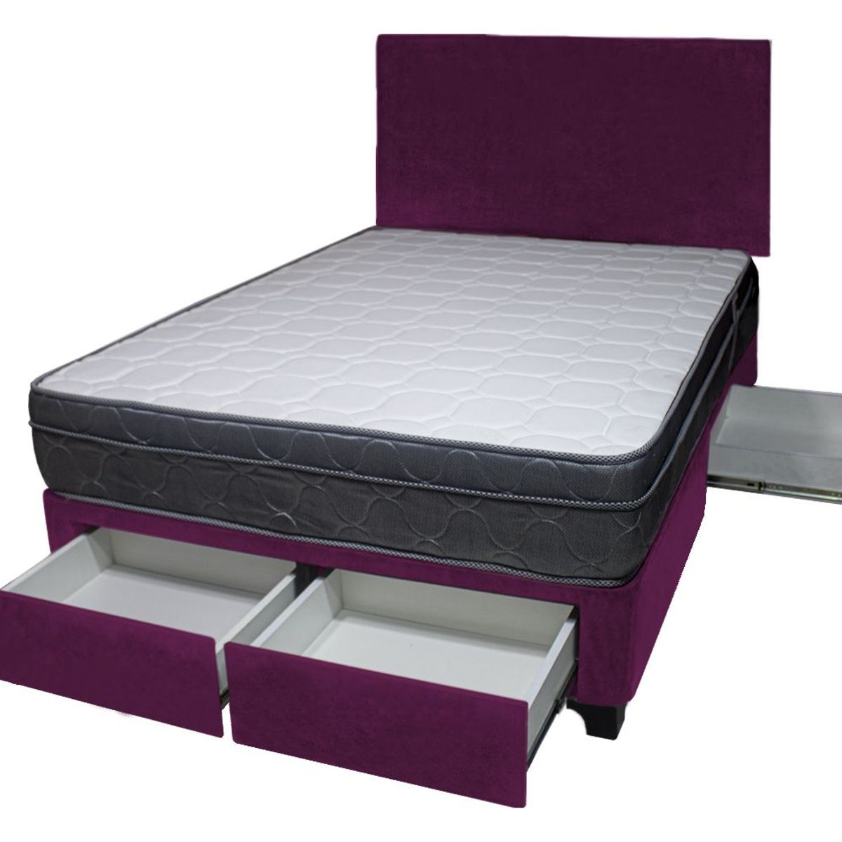 BARAKA HOME - Dormitorio Turin + 4 Cajones 2 Plz + Cabecera - Purpura