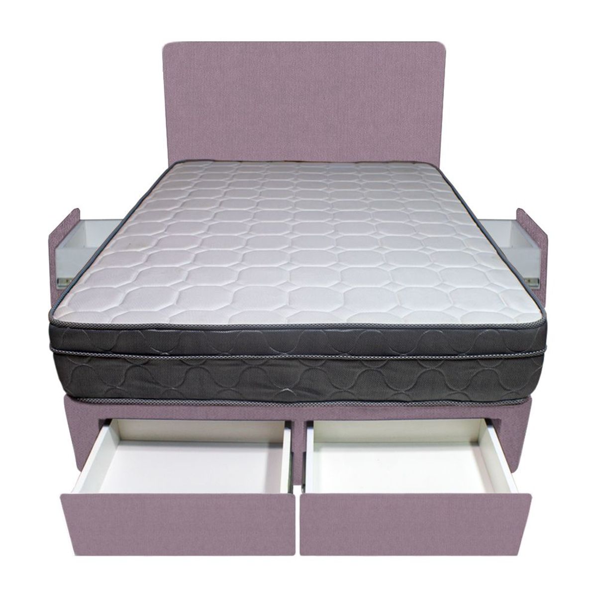 BARAKA HOME - Dormitorio Turin + 4 Cajones 2 Plz + Cabecera - Lila