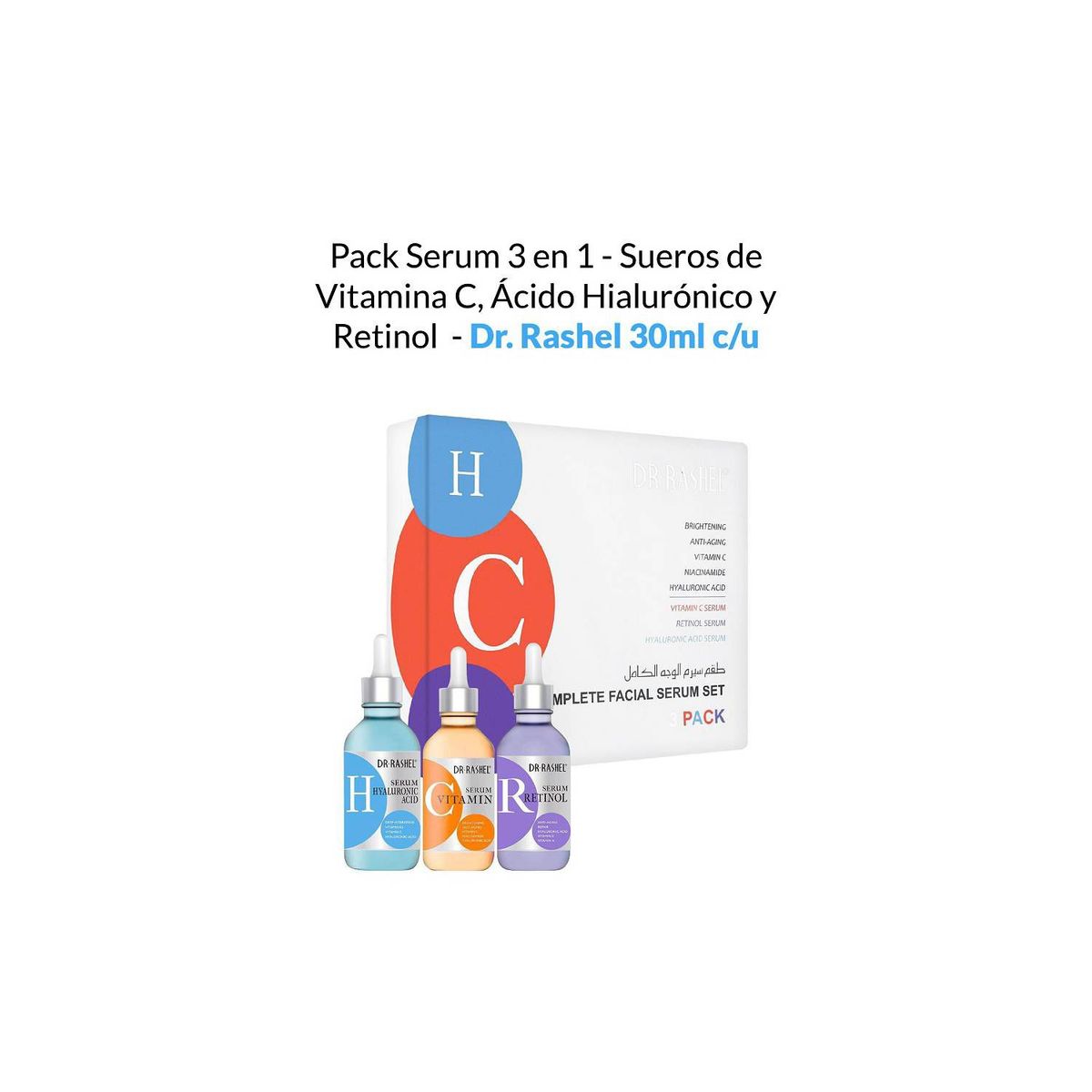 BIOAQUA - Pack Serum 3 en 1  Dr Rashel  Y SERUM FRANCE 24K GOLD LAIKOU