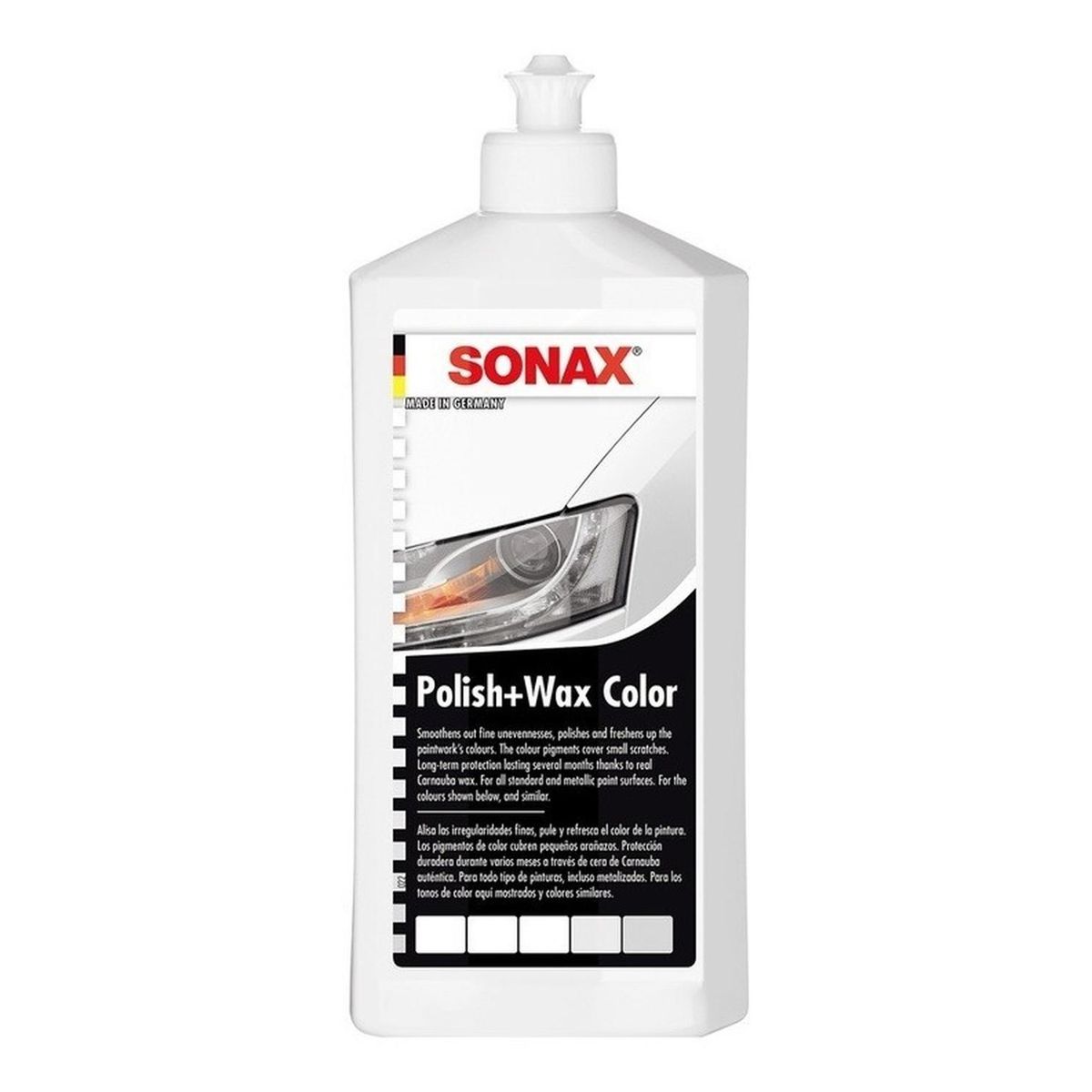 SONAX - Sonax cera polish + wax color blanco 500ml