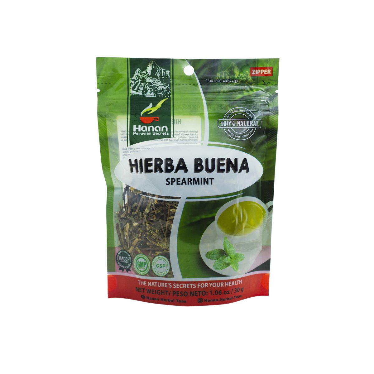 HANAN PERUVIAN SECRETS - Hierba Buena Infusión Hanan Tripack 30g