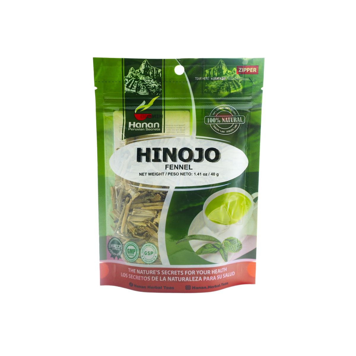 HANAN PERUVIAN SECRETS - Hinojo Infusión Hanan Tripack 40g
