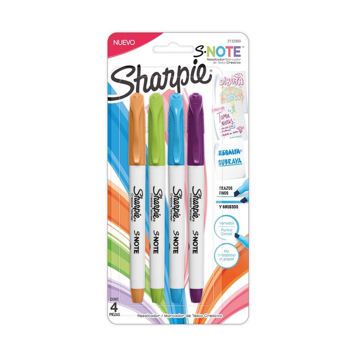 SHARPIE - Resaltador Colores Intensos 4 und Sharpie Note 2132980