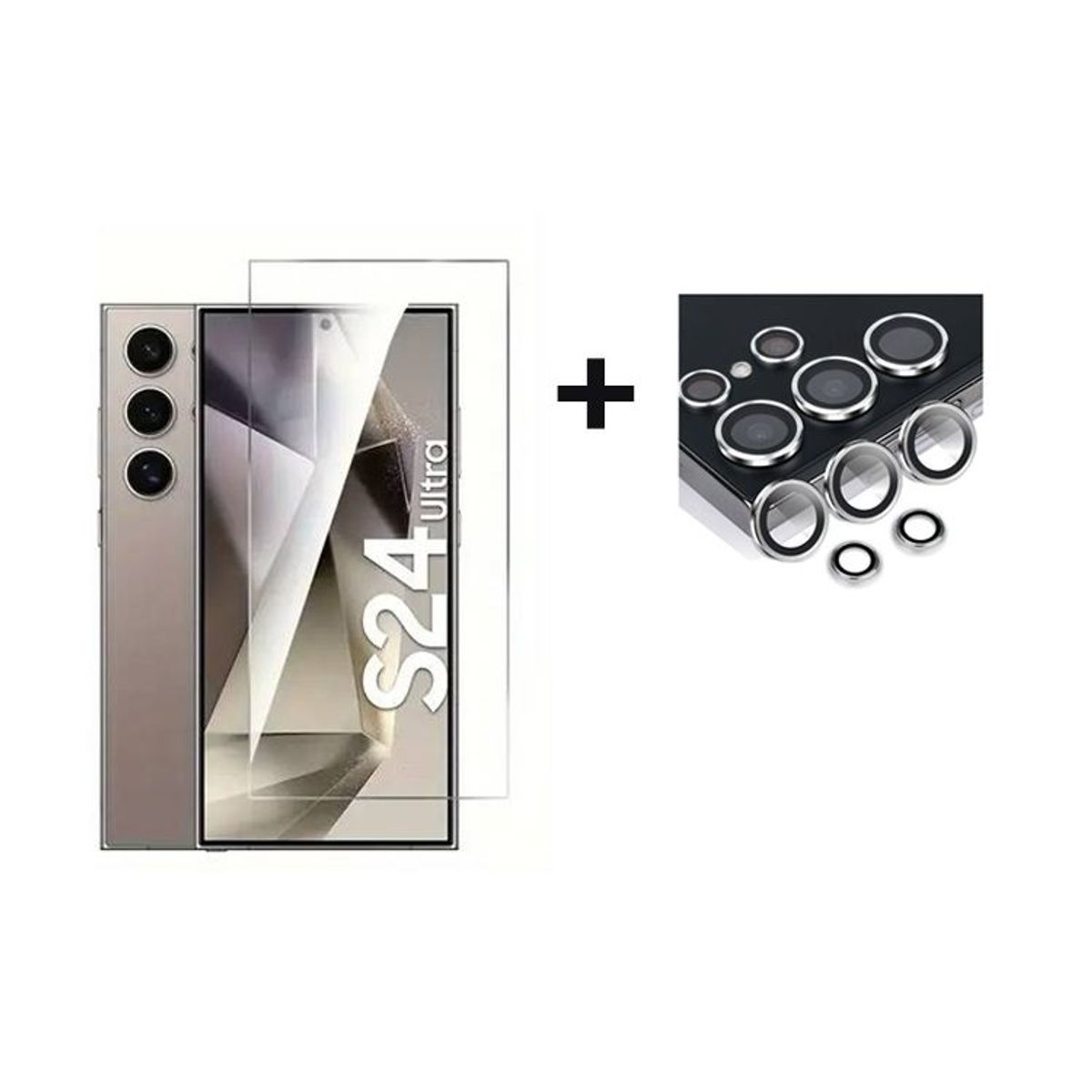 GENERICO - Vidrio Templado UV + Mica de Cámara para Samsung S24 Ultra Silver