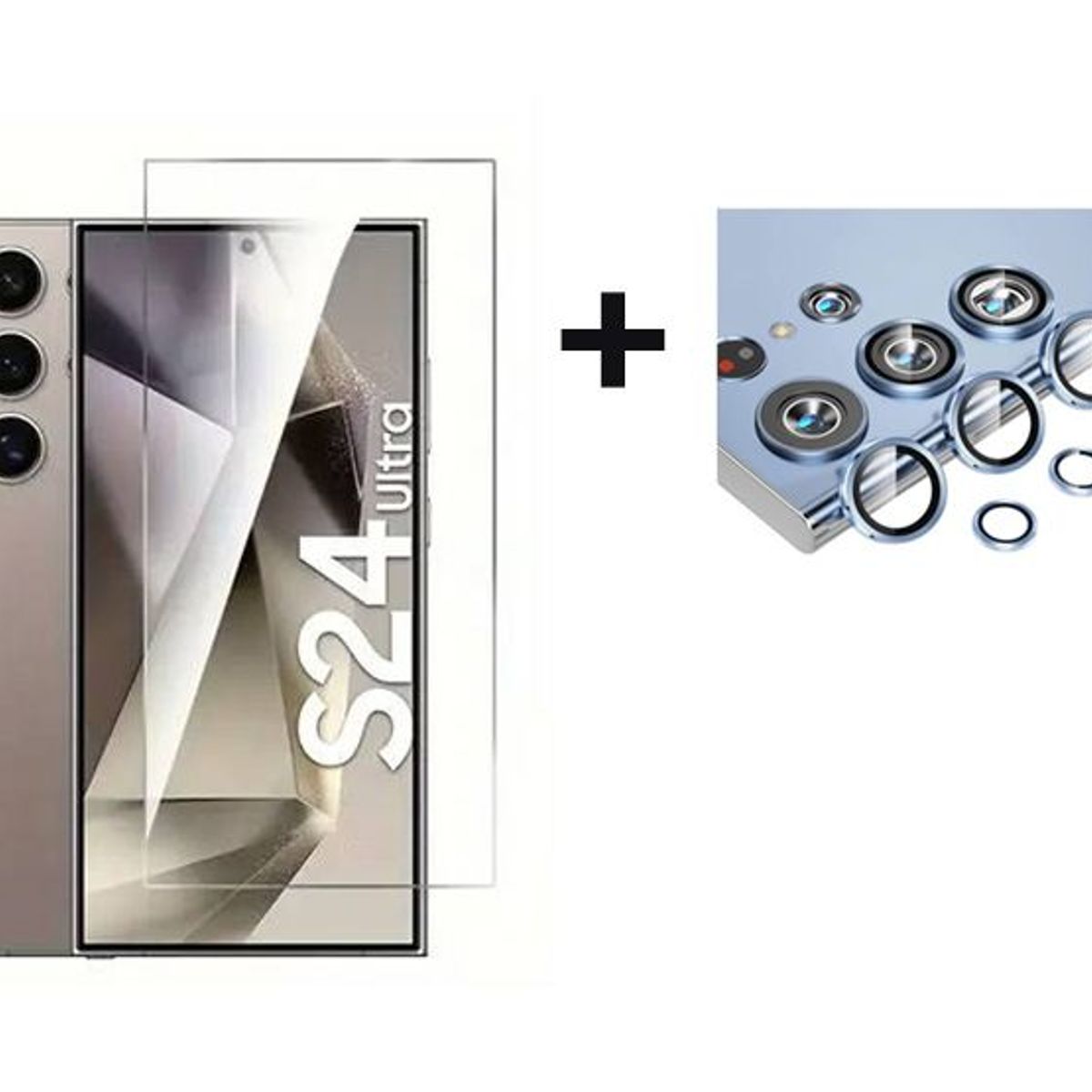 GENERICO - Vidrio Templado UV + Mica de Cámara para Samsung S24 Ultra Blue