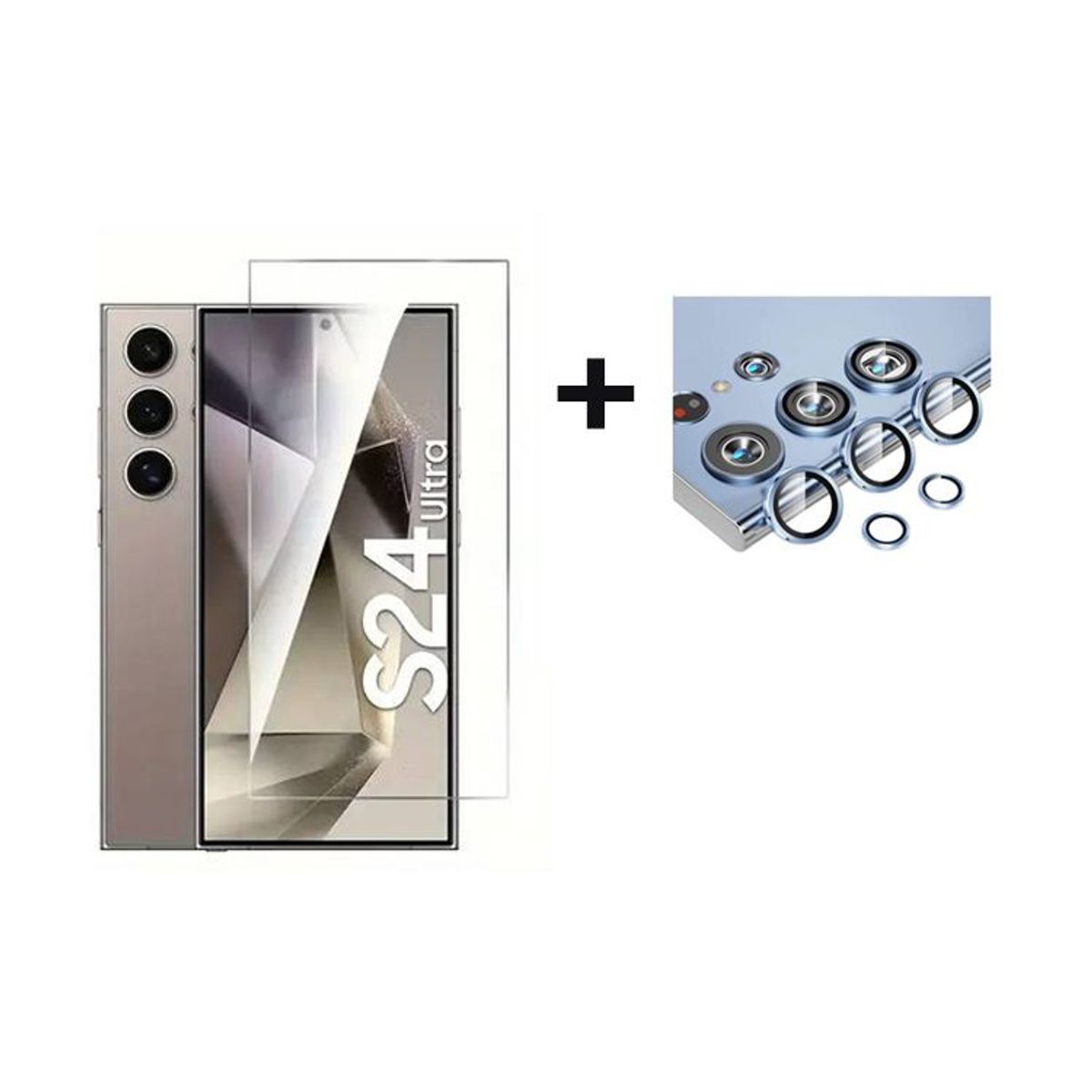 GENERICO - Vidrio Templado UV + Mica de Cámara para Samsung S24 Ultra Blue