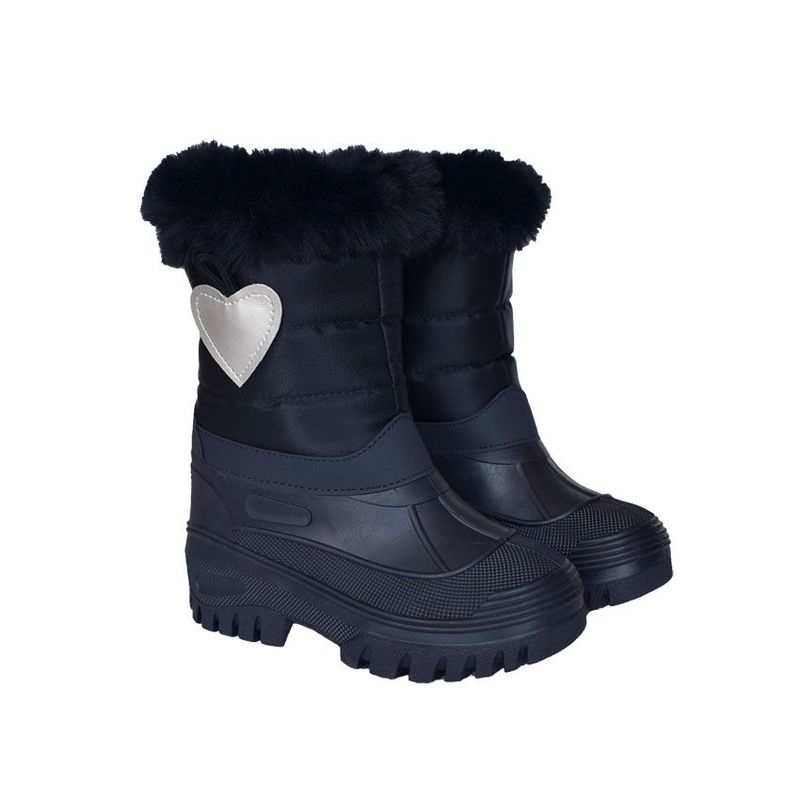 GENERICO - BOTA IMPERMEABLE ACOLCHADA PARA NIEVE Y LLUVIA CORAZÓN NAVY