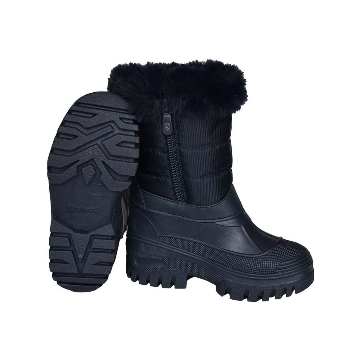 GENERICO - BOTA IMPERMEABLE ACOLCHADA PARA NIEVE Y LLUVIA CORAZÓN NAVY