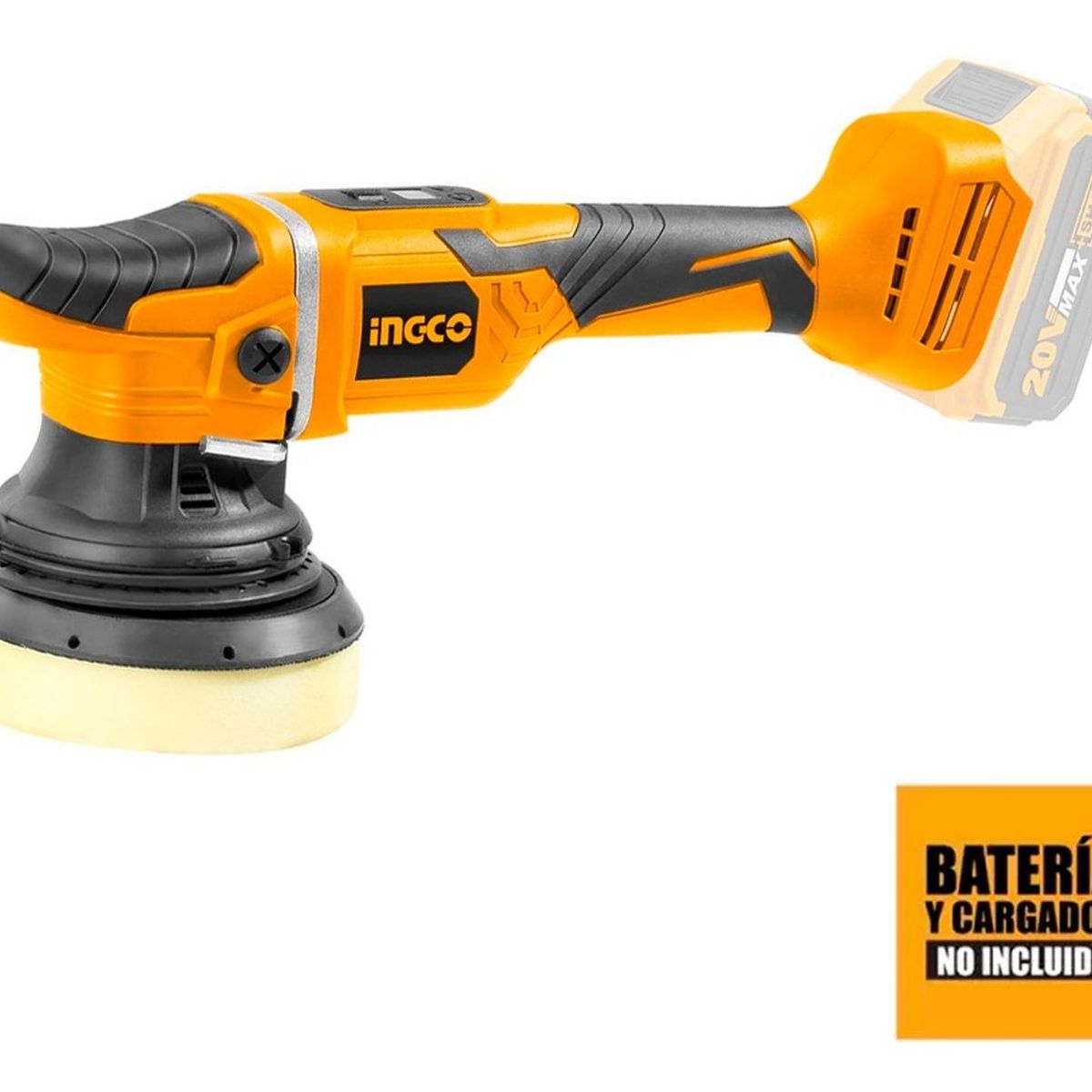 INGCO TOOLS - Pulidora Inalámbrica INGCO 20V  4.5” Brushless para Auto (Baretool)