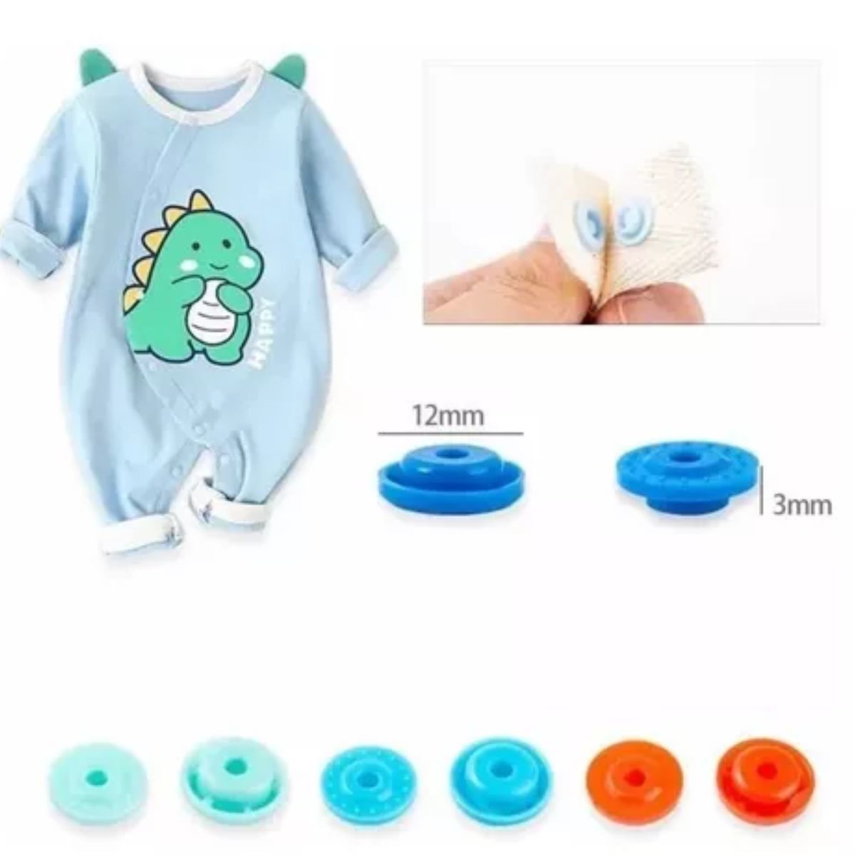 GENERICO - Broches A Presión 12mm Kit Herramienta Merceria Para Ropa