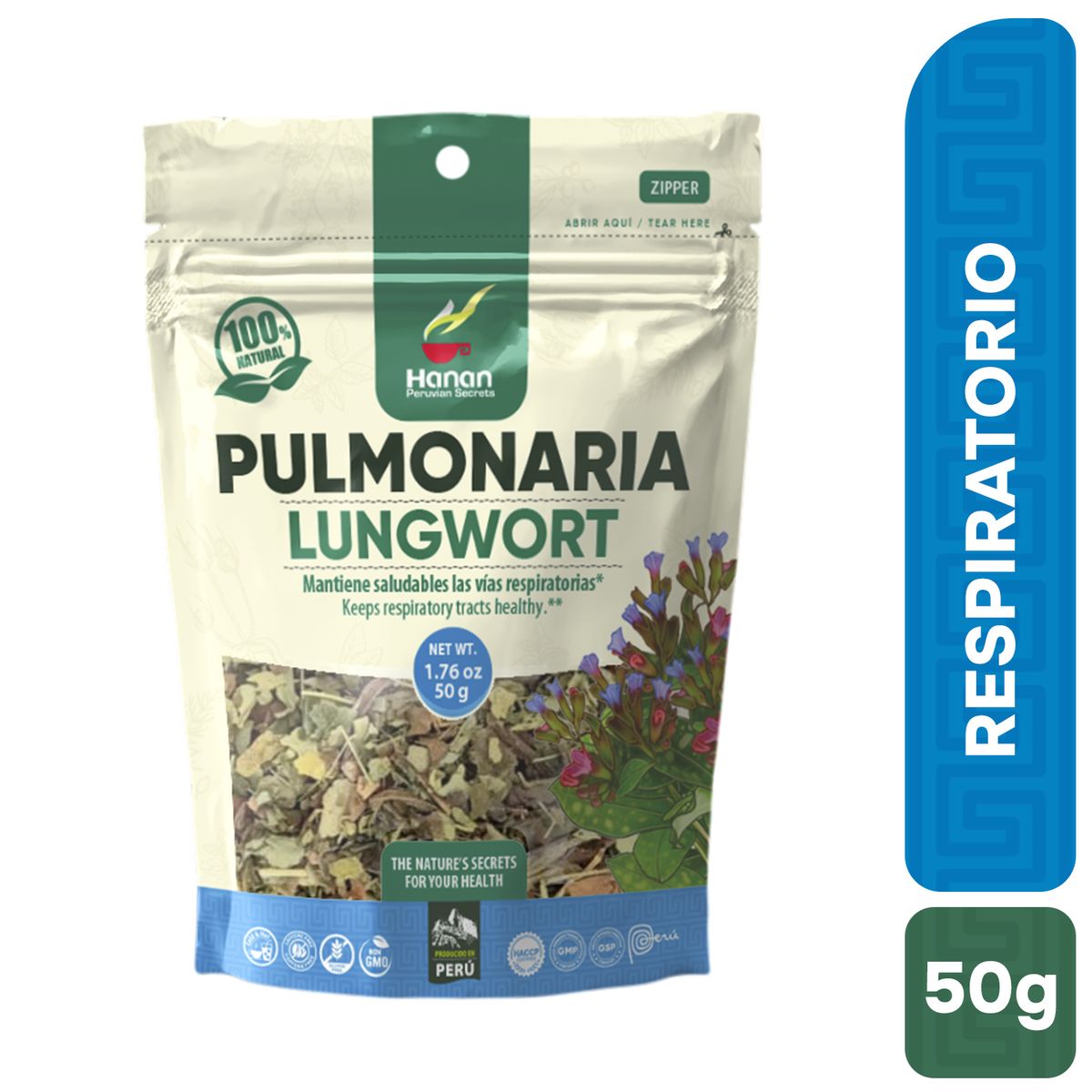 HANAN PERUVIAN SECRETS - Pulmonaria Infusión Hanan Tripack 50g