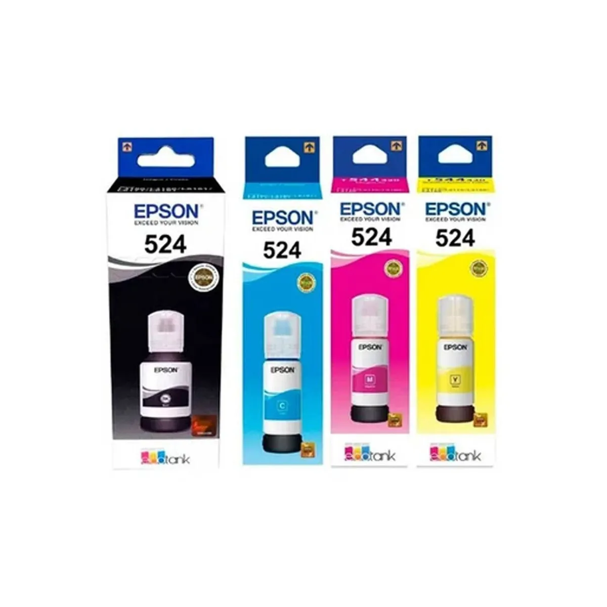 EPSON - Kit Tinta Epson T524 Negro Cian Magenta Amarillo A3 L15150