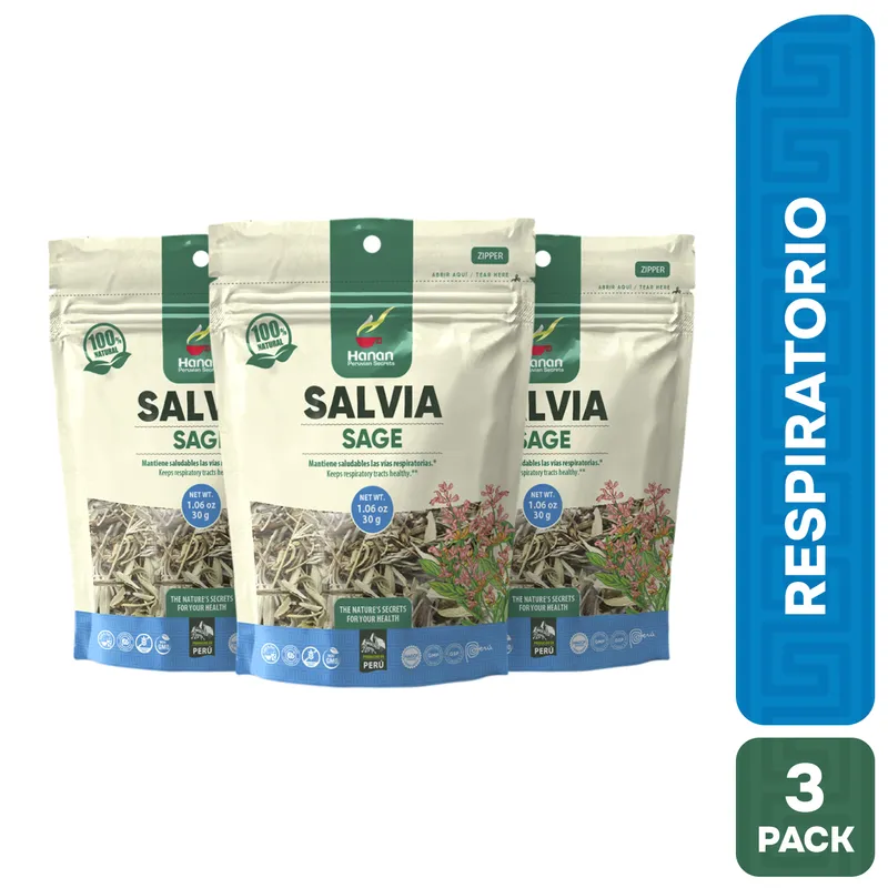 HANAN PERUVIAN SECRETS - Salvia Infusión Hanan Tripack 30g
