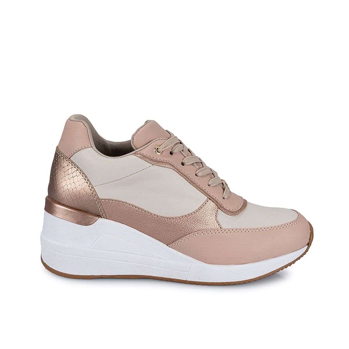 Piazza - Zapatilla Casual MAVI-116 Beige/Rosa Piazza