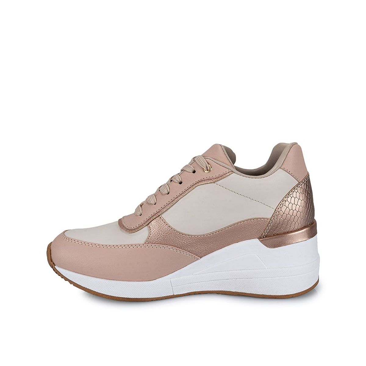 Piazza - Zapatilla Casual MAVI-116 Beige/Rosa Piazza
