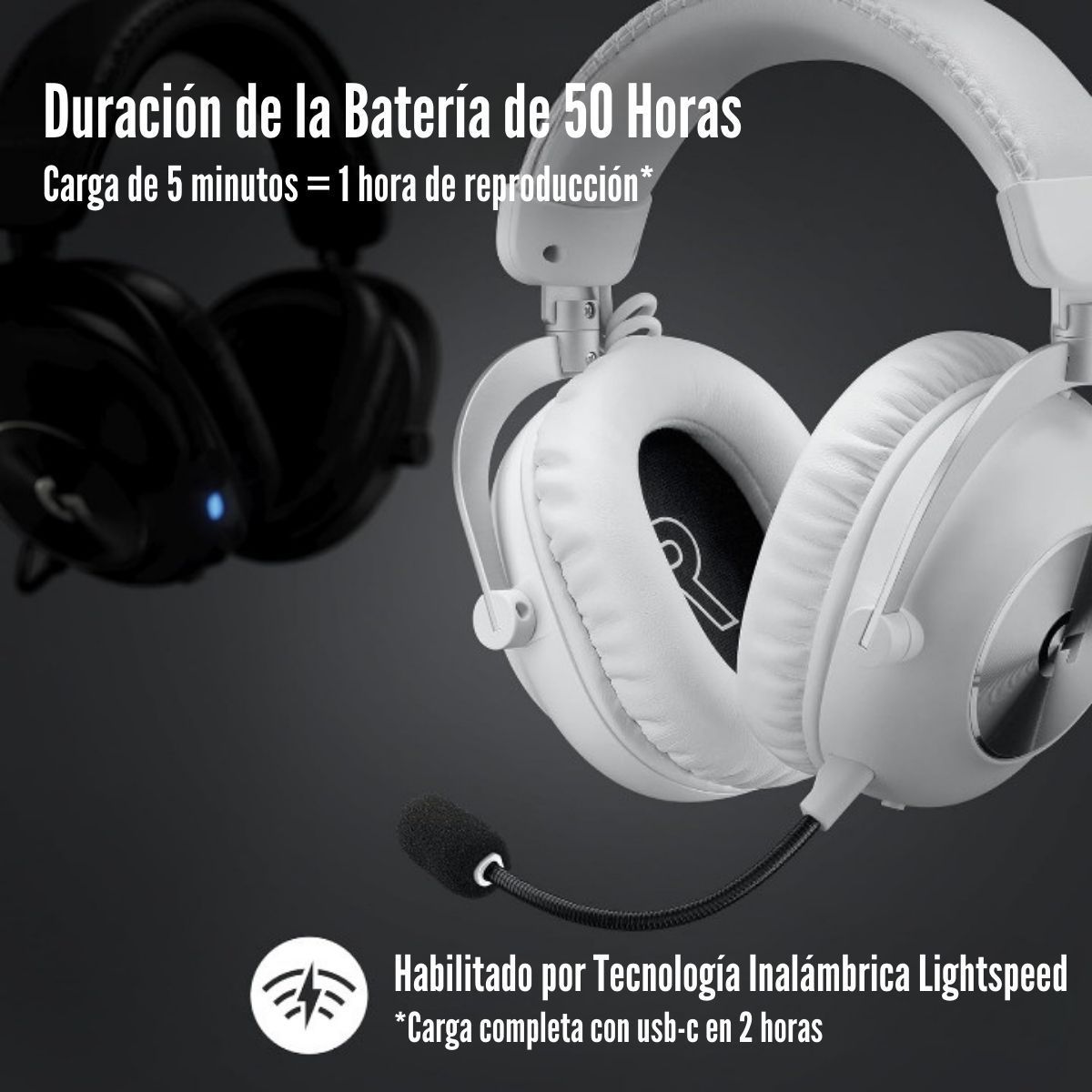LOGITECH - Logitech G - Audífono Pro X 2 Lightspeed Wireless - Blanco
