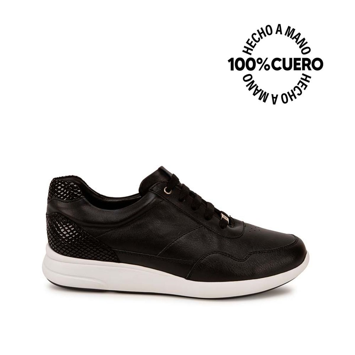 VIALE - Zapatilla Casual ALE-2454 Negro Viale Cuero