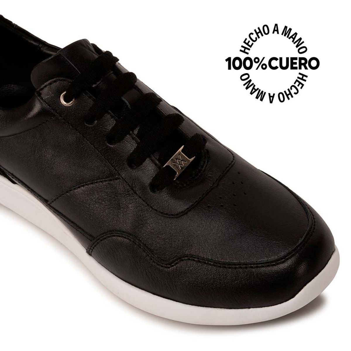 VIALE - Zapatilla Casual ALE-2454 Negro Viale Cuero
