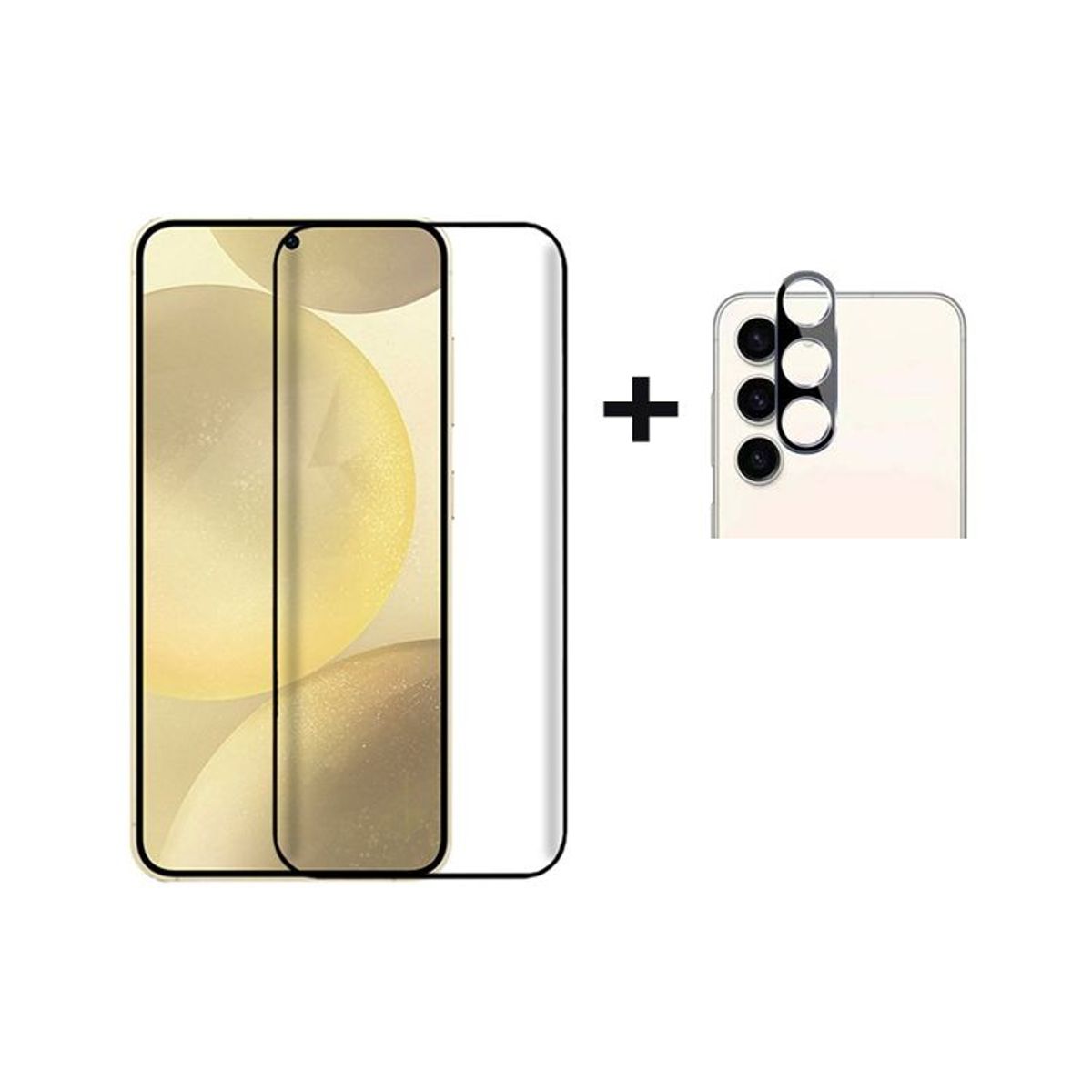 GENERICO - Vidrio Templado + Mica de Cámara para Samsung S24 Plus Negro