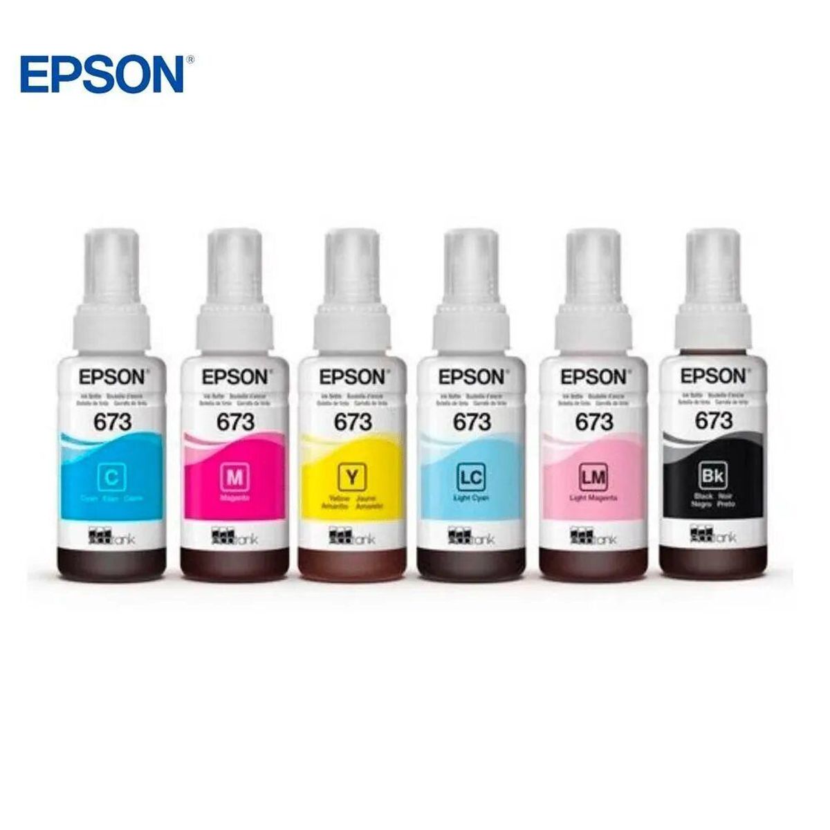 EPSON - Kit Tinta Epson T673 Original 6 colores L800 L850 L1800 L810