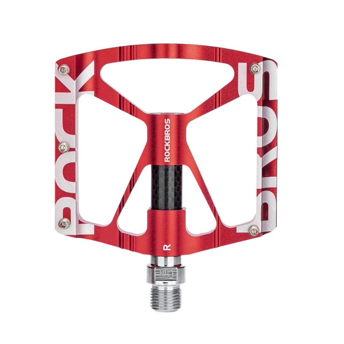 ROCKBROS - Pedales de Aluminio Rockbros para bicicleta K307T - Rojo