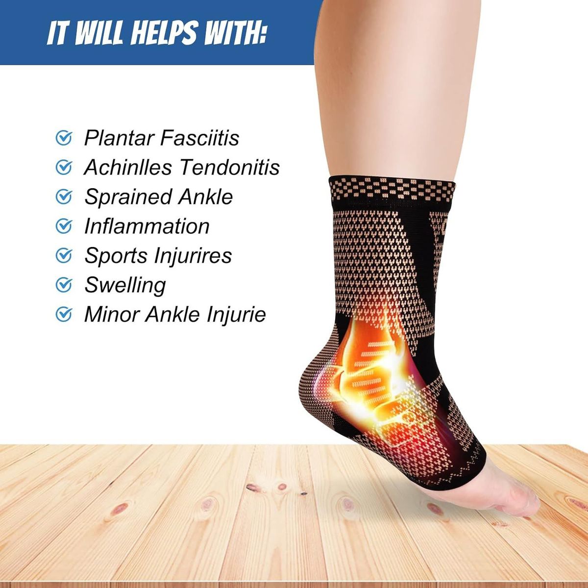 BRANSON - Tobillera Hilo de Cobre Branson Talla S